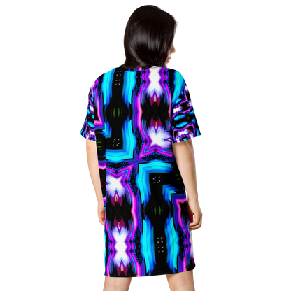 T-shirt dress (Neon Purple & Blue)