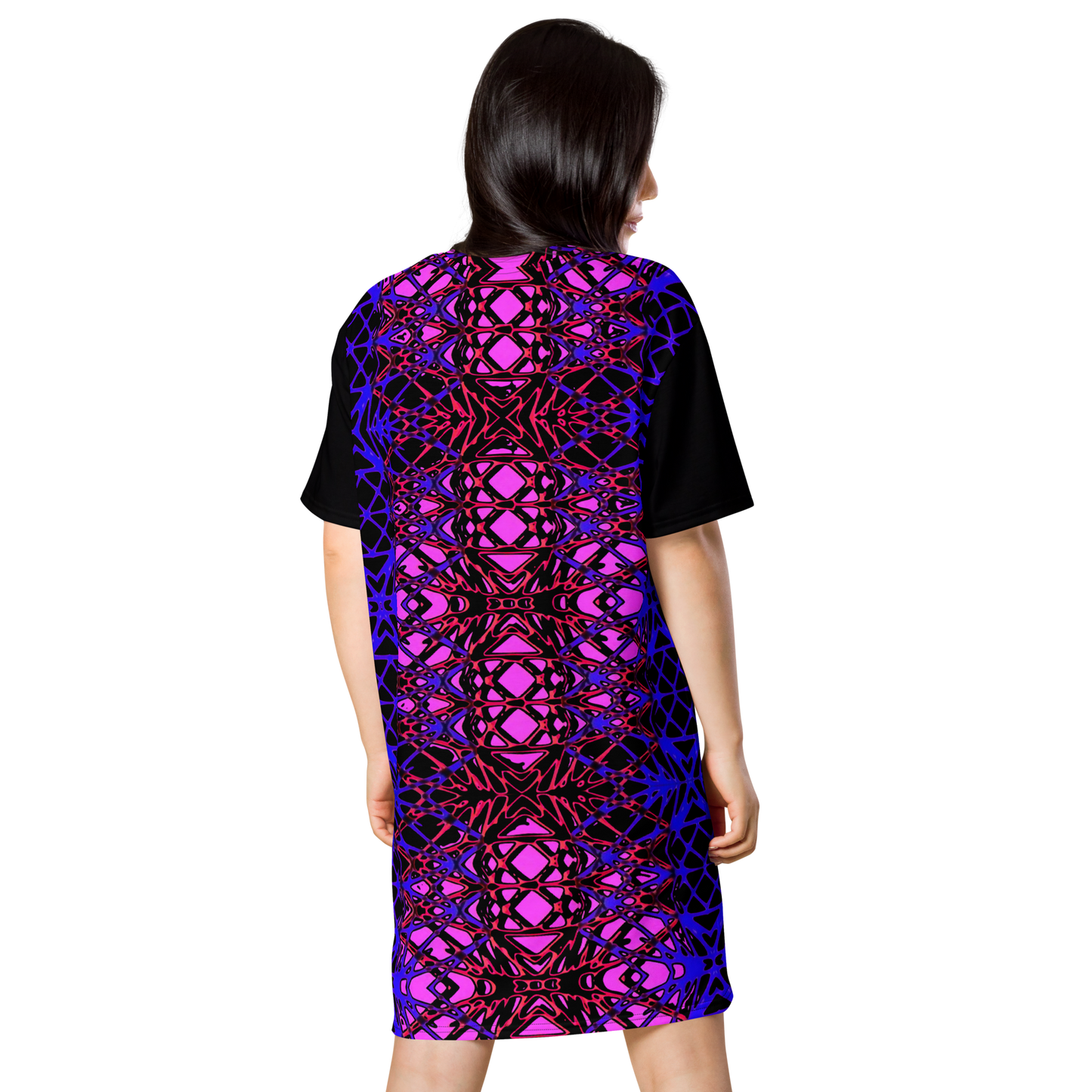 T-shirt dress (Neon Latticework)