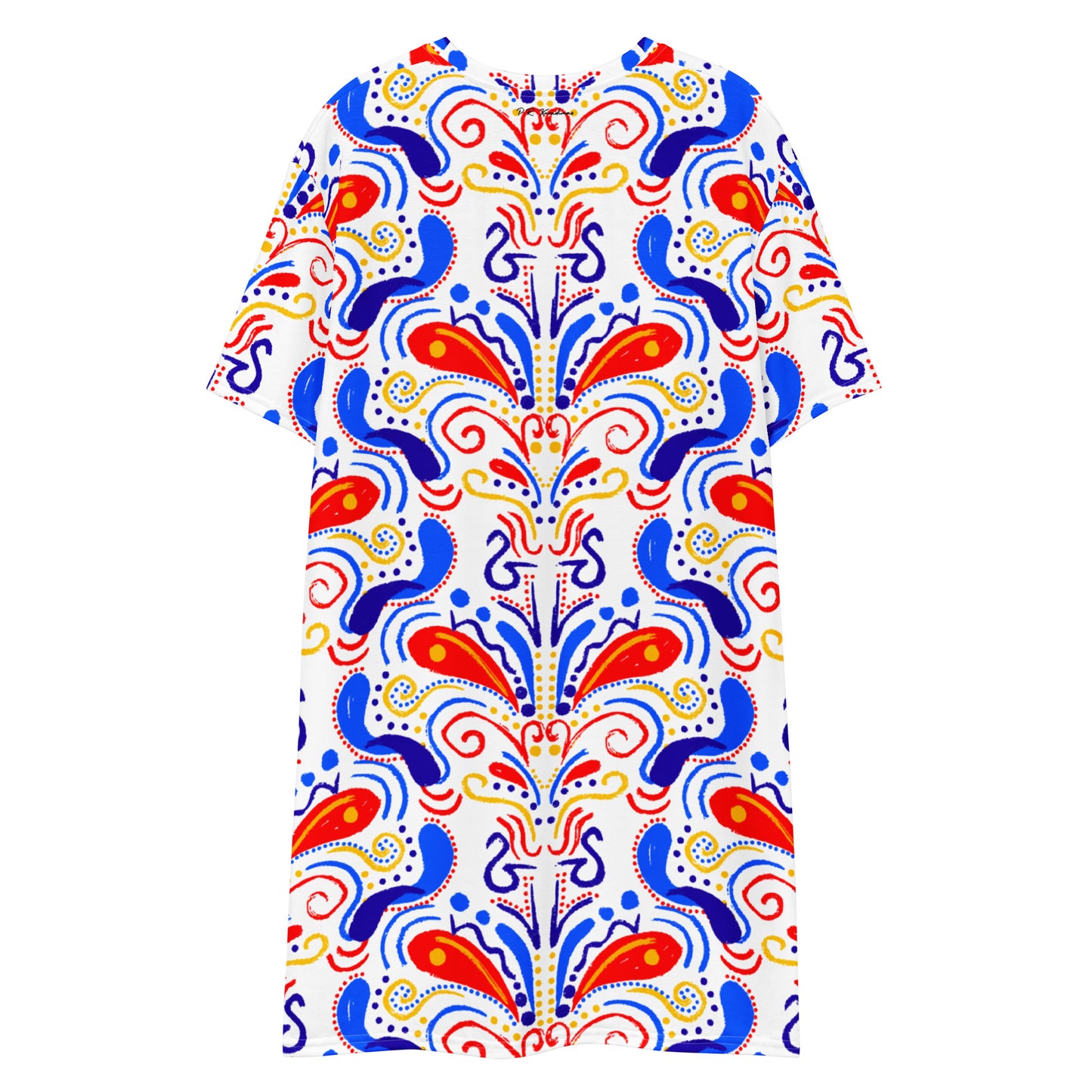 T-shirt dress (Talavera-inspired|White)