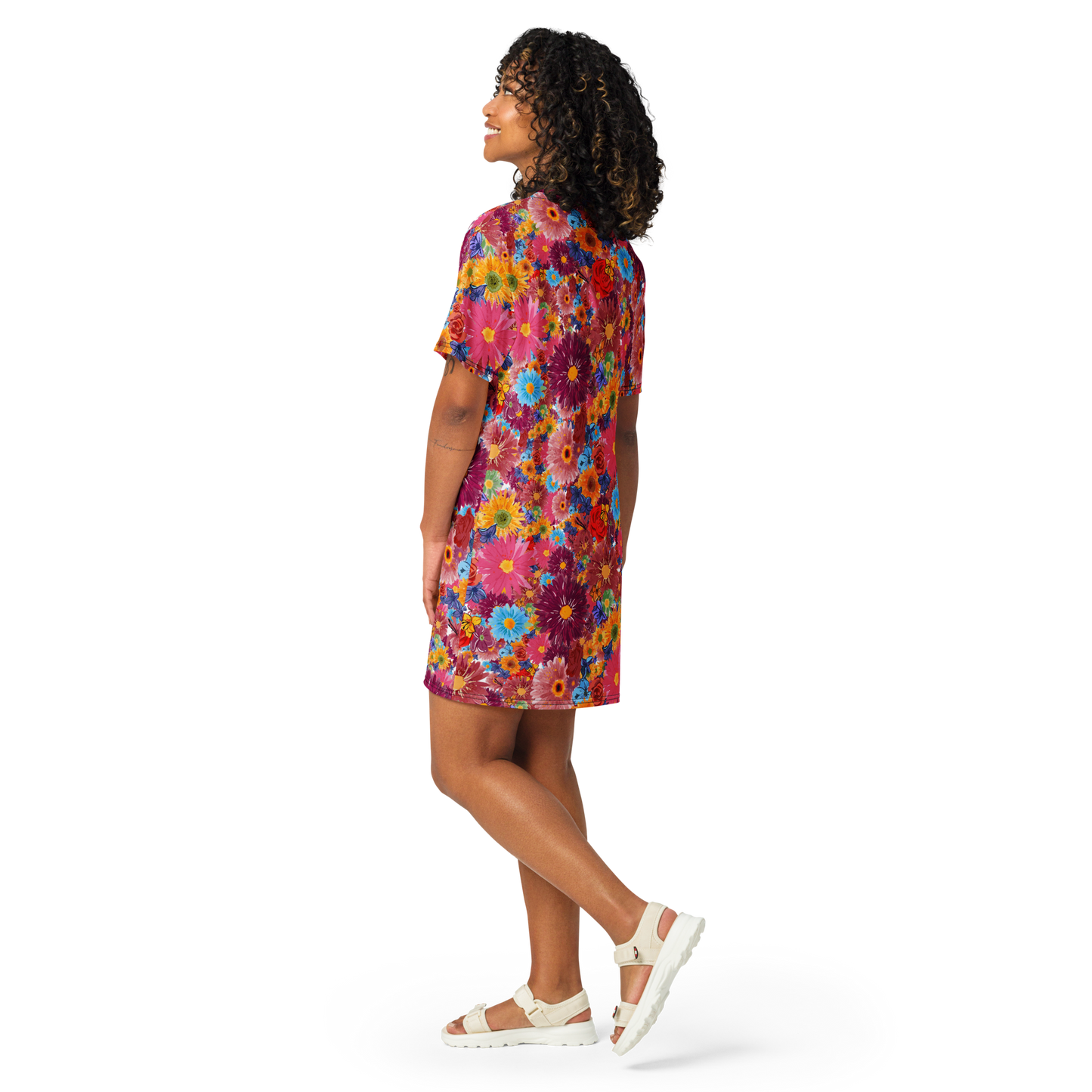 T-shirt dress (Watercolor Flowers)