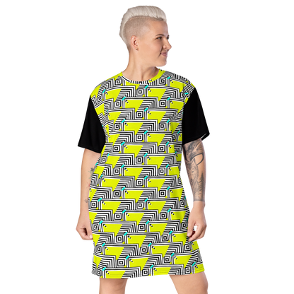 T-shirt dress (Retro Yellow)