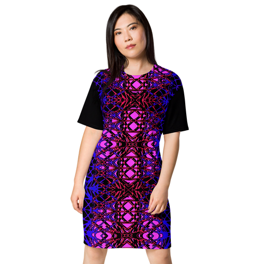 T-shirt dress (Neon Latticework)