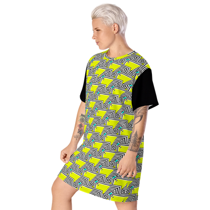 T-shirt dress (Retro Yellow)