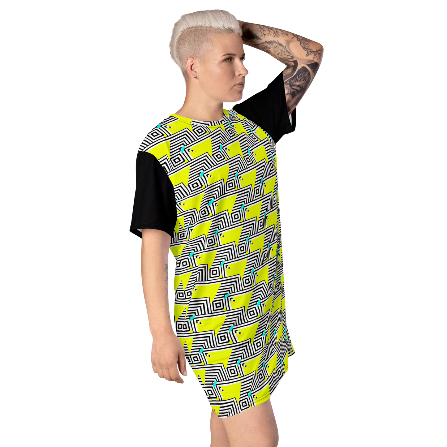 T-shirt dress (Retro Yellow)