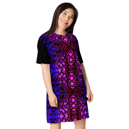 T-shirt dress (Neon Latticework)