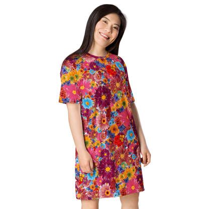 T-shirt dress (Watercolor Flowers)