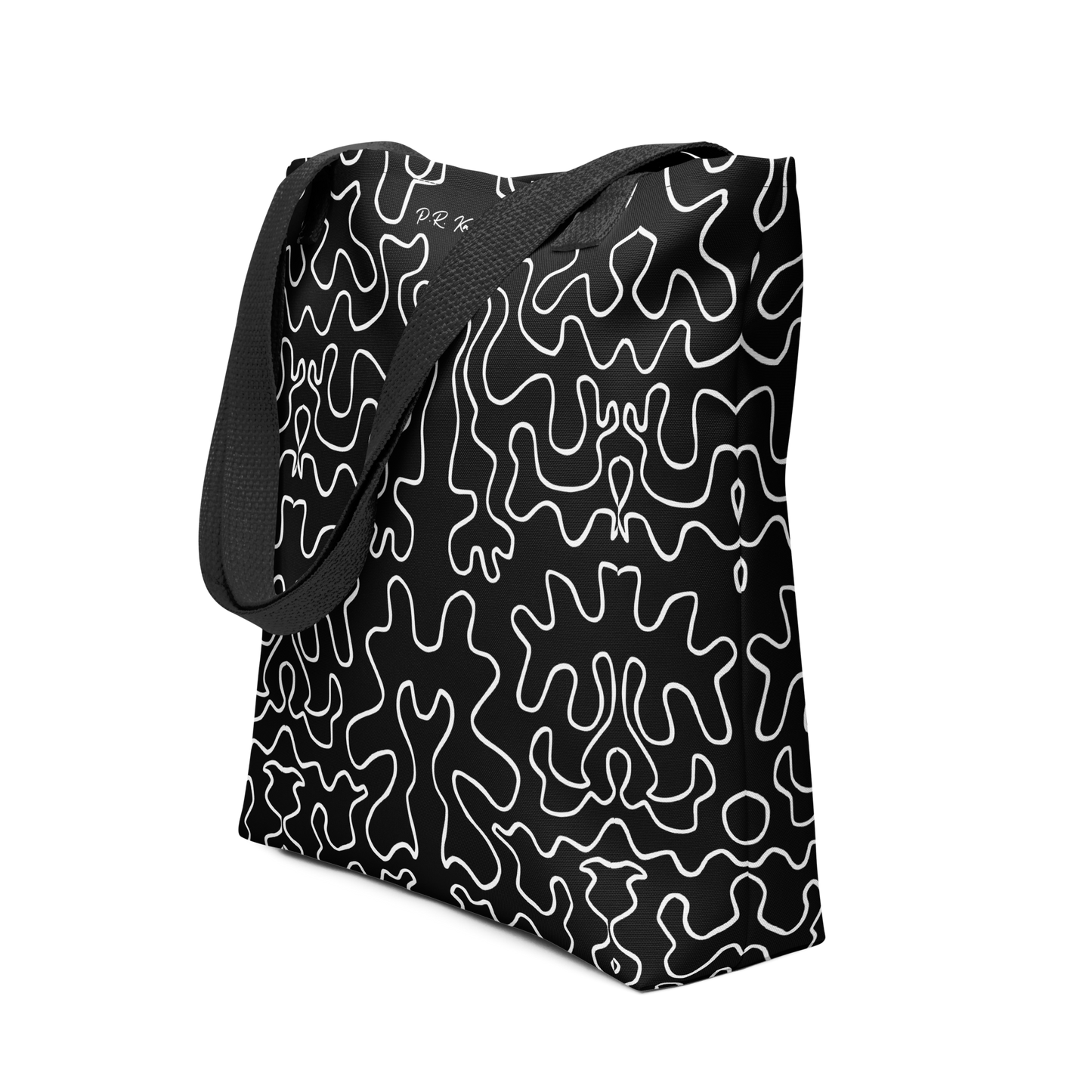 Tote bag (Black & White Squiggle)