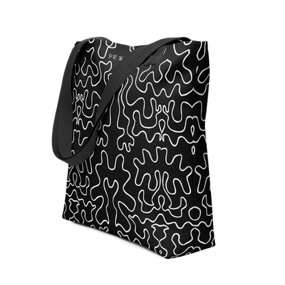 Tote bag (Black & White Squiggle)