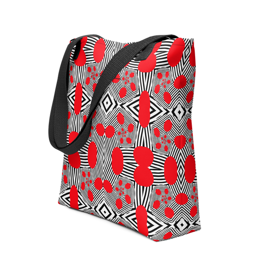 Tote bag (Red Geometric)