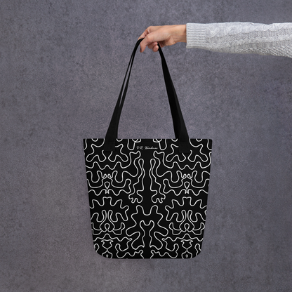 Tote bag (Black & White Squiggle)