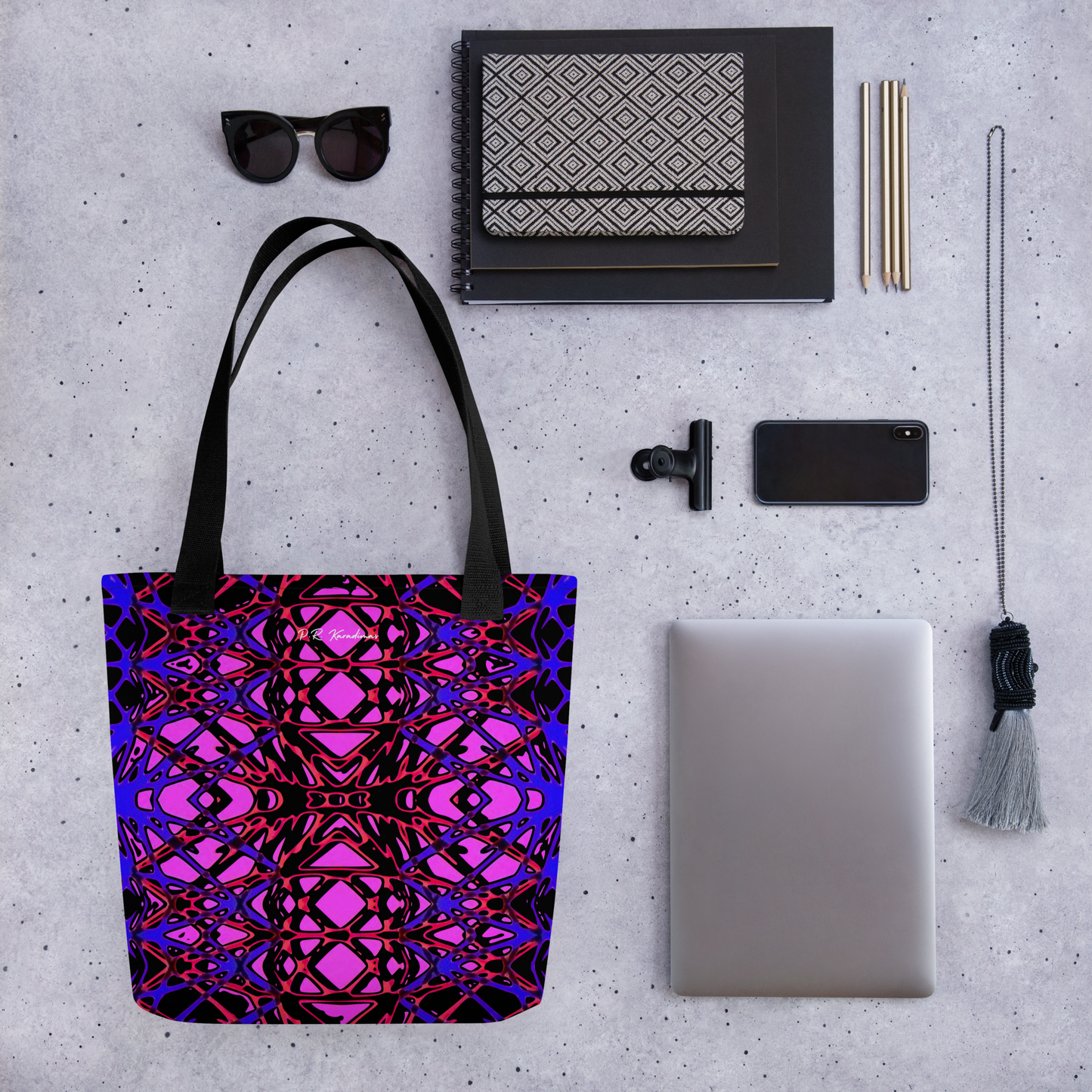 Tote bag (Neon Latticework)