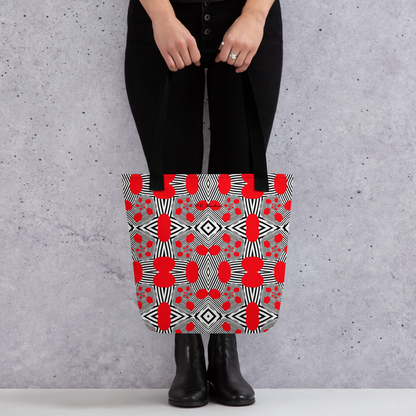 Tote bag (Red Geometric)