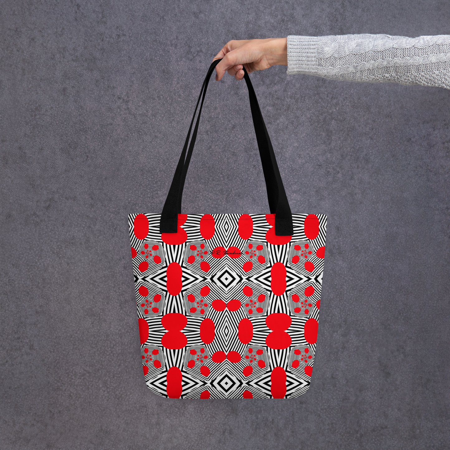 Tote bag (Red Geometric)