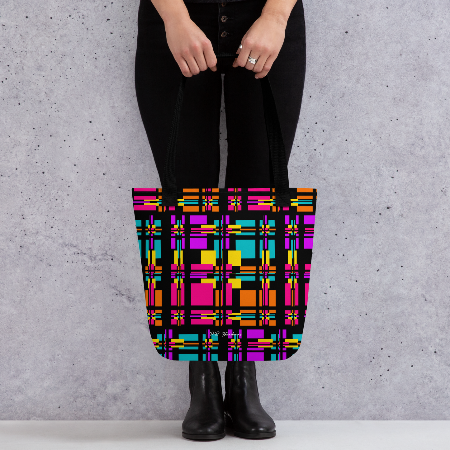 Tote bag (Rainbow Plaid)