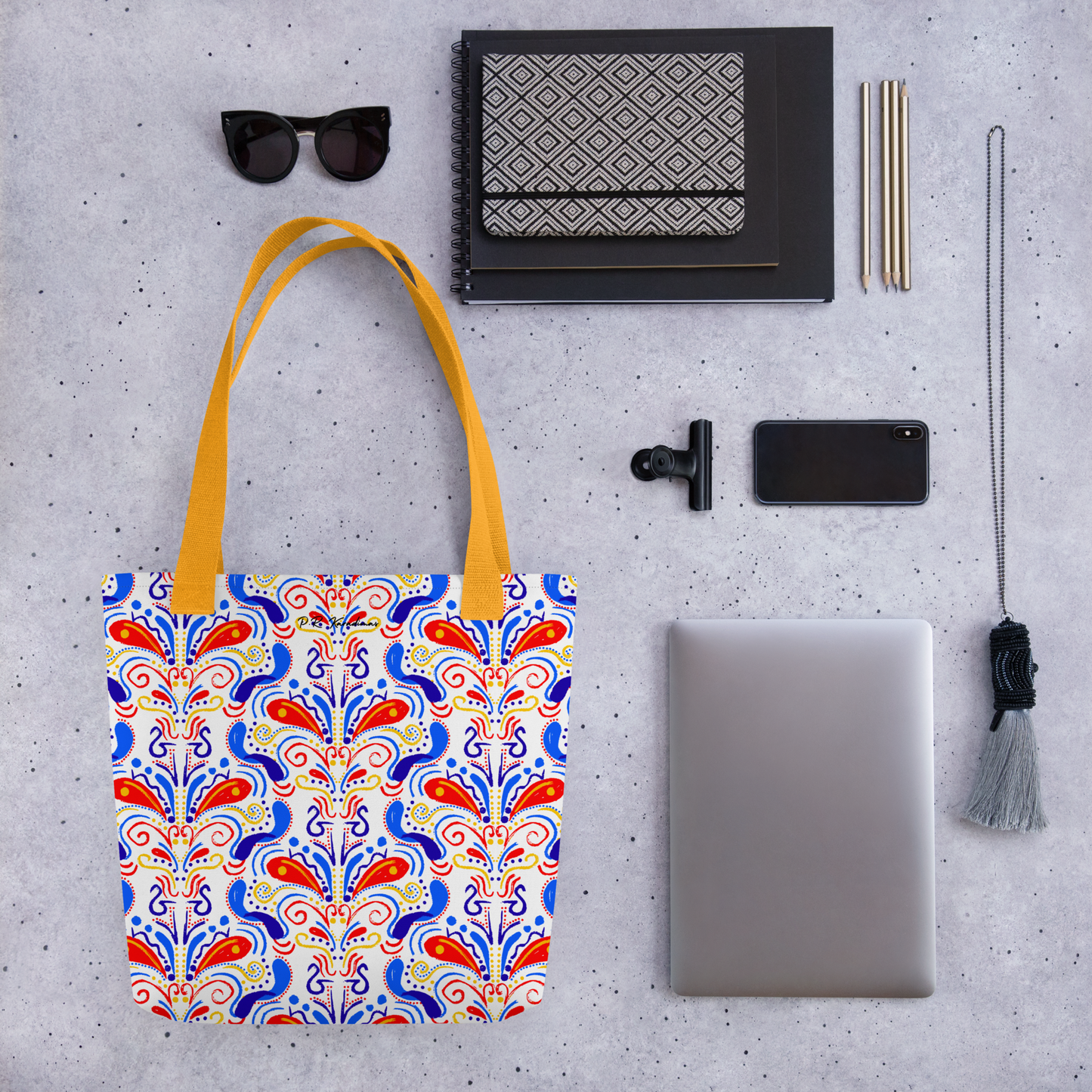 Tote bag (Talavera-inspired|White)