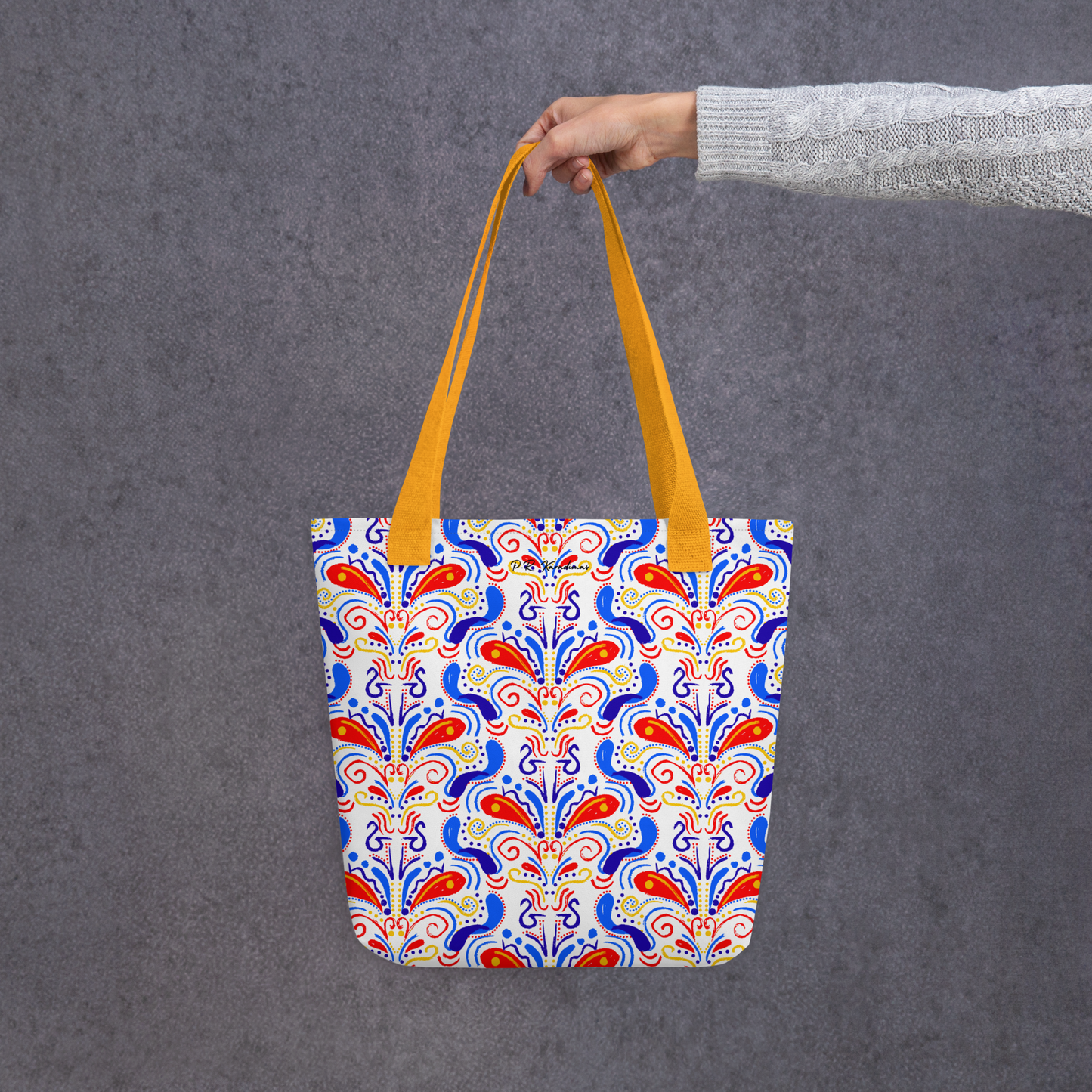 Tote bag (Talavera-inspired|White)