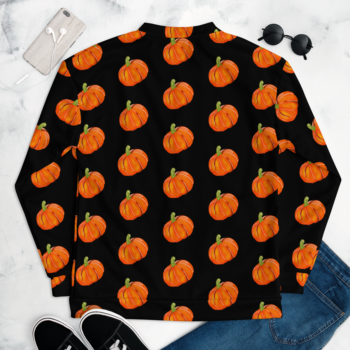 Unisex Bomber Jacket (Pumpkins)