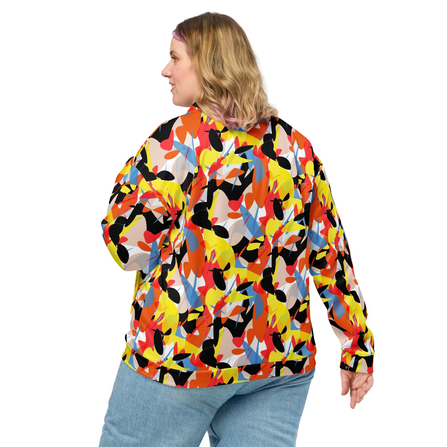 Unisex Bomber Jacket (Abstract Ovals)