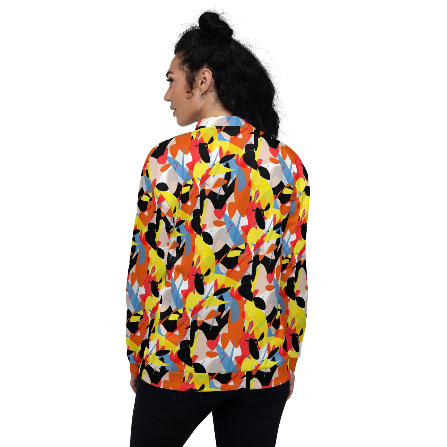 Unisex Bomber Jacket (Abstract Ovals)