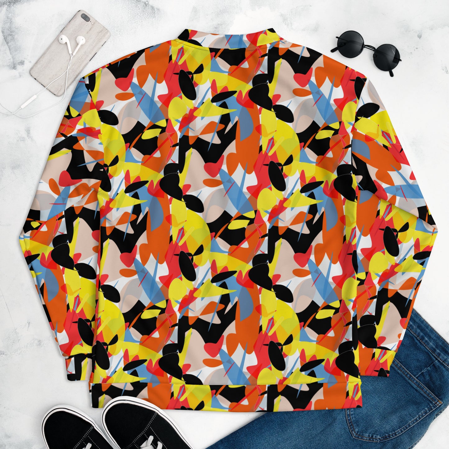 Unisex Bomber Jacket (Abstract Ovals)