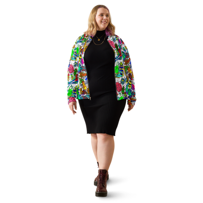 Unisex Bomber Jacket (Bugs|White)