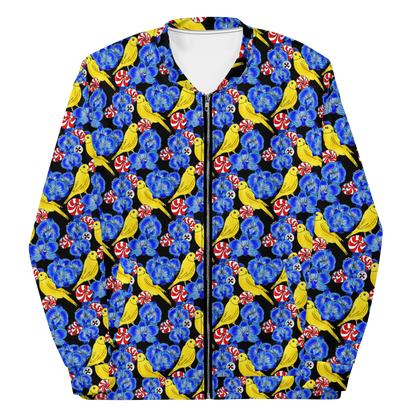 Unisex Bomber Jacket (Canaries & Orchids)