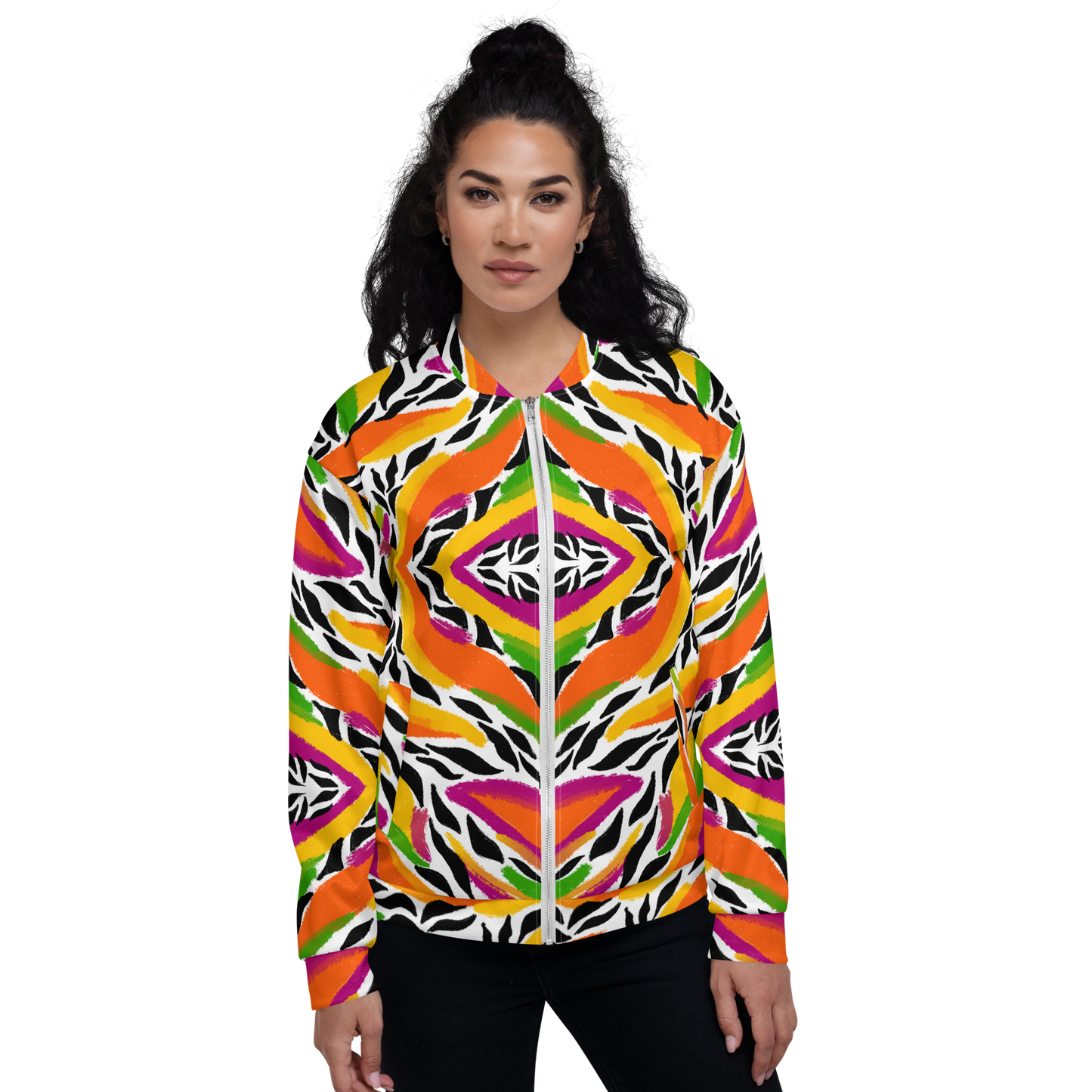 Unisex Bomber Jacket (Mango Mosaic)