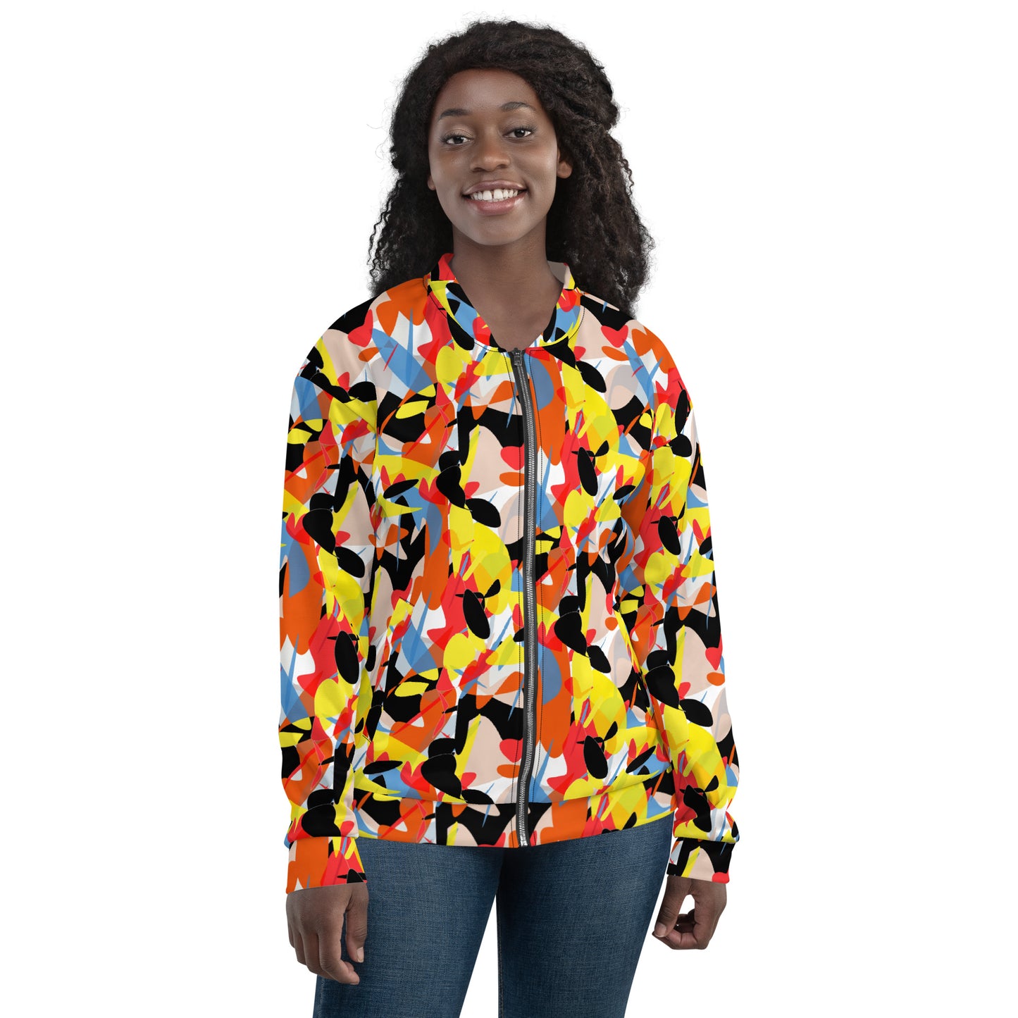 Unisex Bomber Jacket (Abstract Ovals)