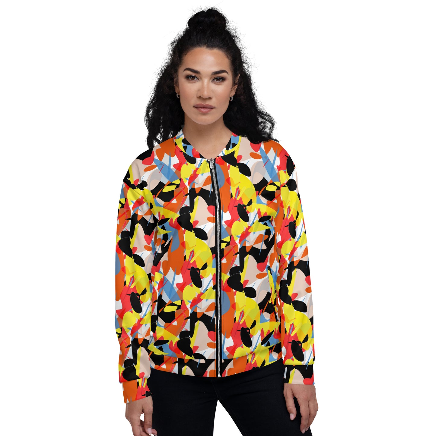 Unisex Bomber Jacket (Abstract Ovals)