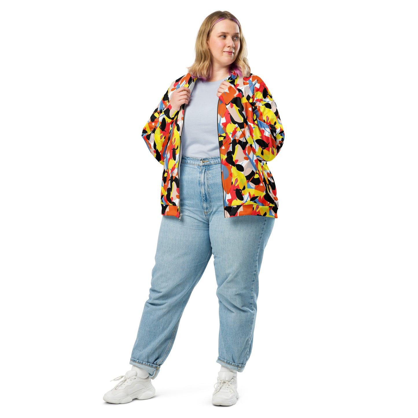 Unisex Bomber Jacket (Abstract Ovals)