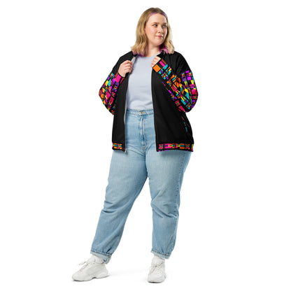 Unisex Bomber Jacket (Rainbow Plaid)