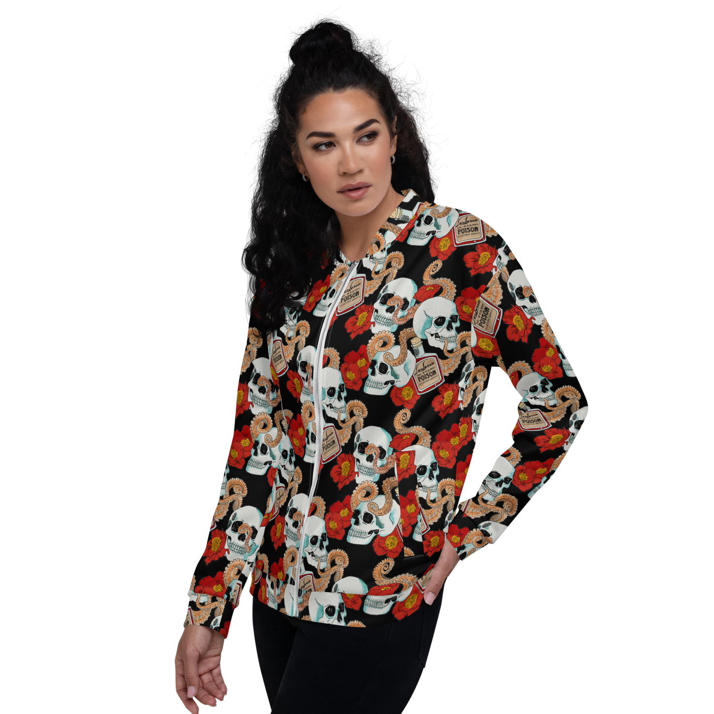 Unisex Bomber Jacket (Poppies)