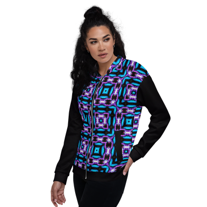 Unisex Bomber Jacket (Neon Purple & Blue)