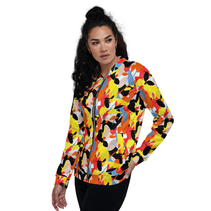 Unisex Bomber Jacket (Abstract Ovals)