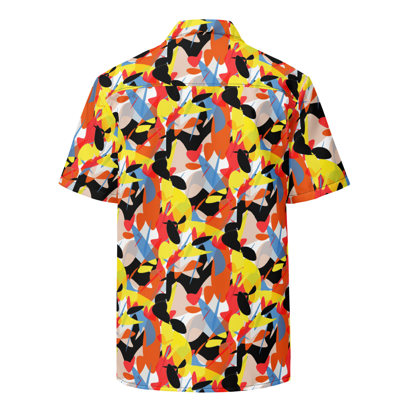 Unisex button shirt (Abstract Ovals)