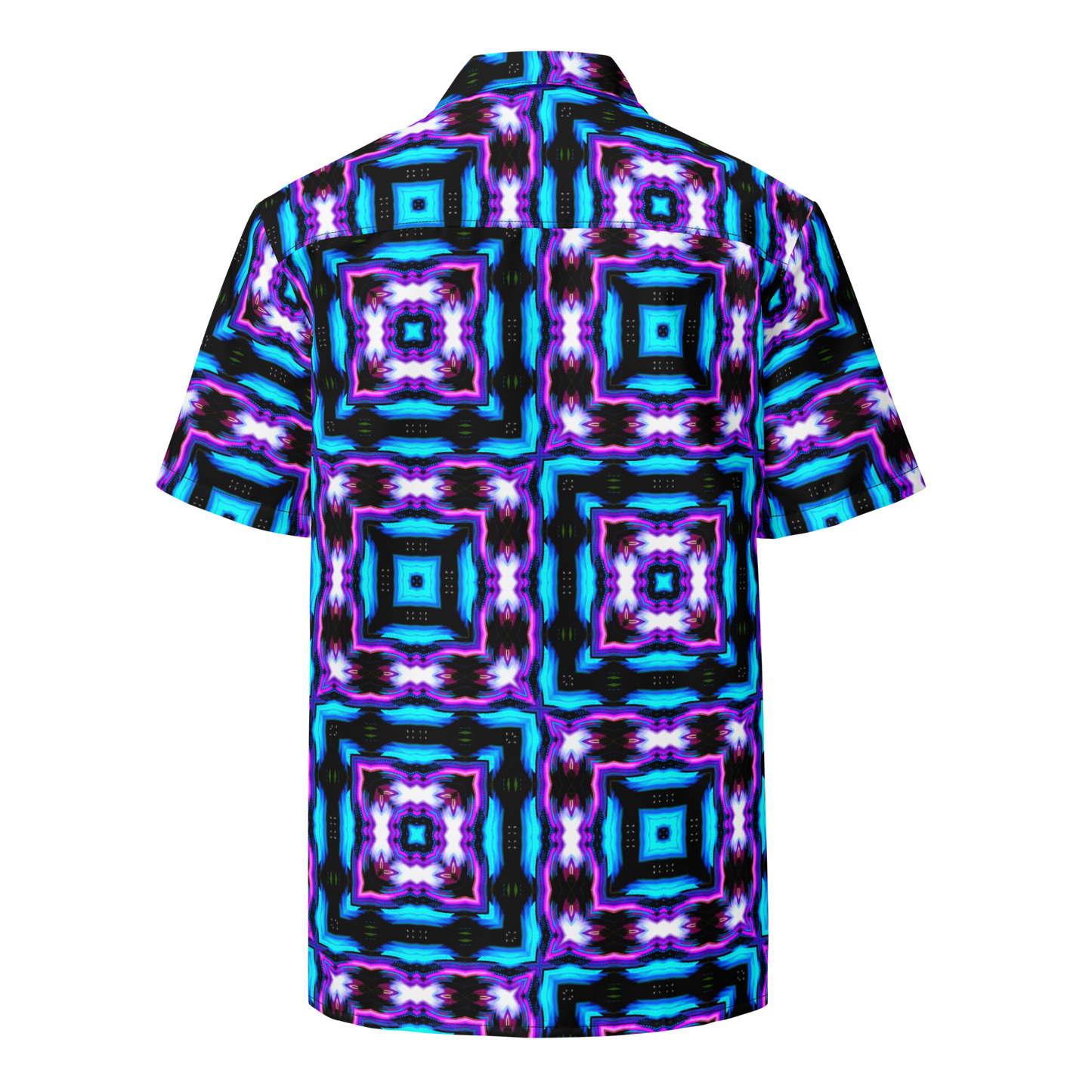 Unisex button shirt (Neon Purple & Blue)