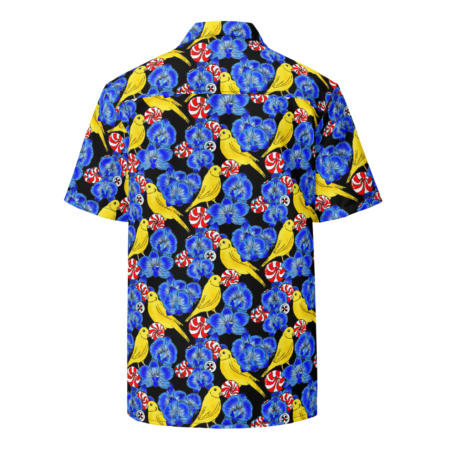 Unisex button shirt (Canaries & Orchids)