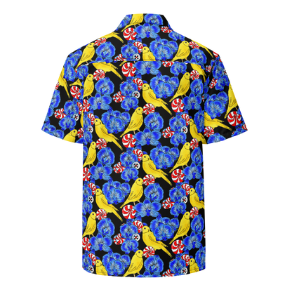 Unisex button shirt (Canaries & Orchids)