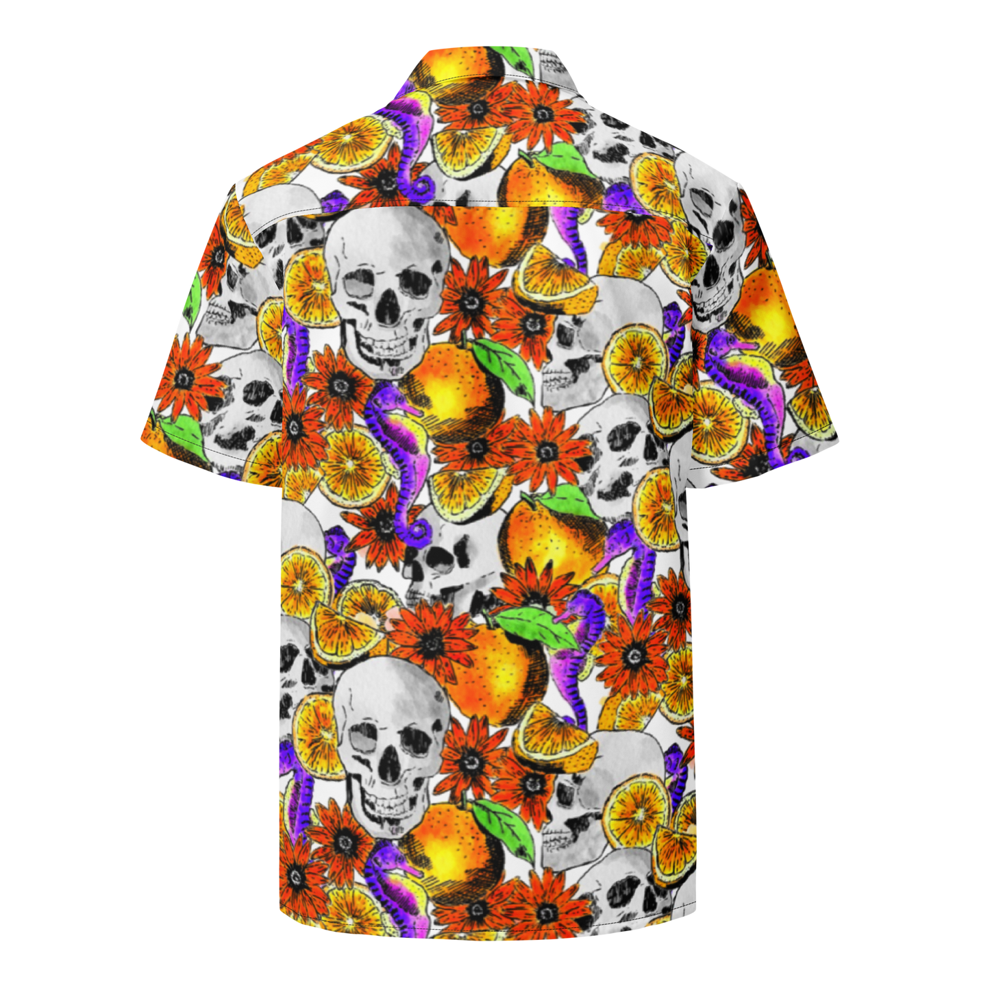 Unisex button shirt (Skulls & Oranges)