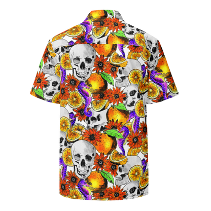 Unisex button shirt (Skulls & Oranges)