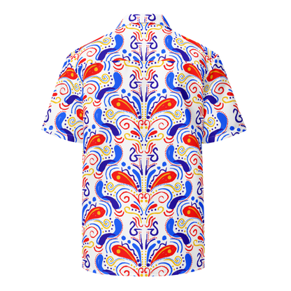 Unisex button shirt (Talavera-inspired|White)