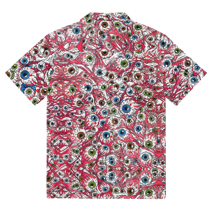 Unisex button shirt (Eyeballs|White)