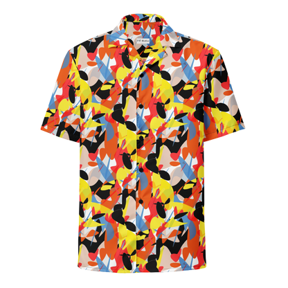 Unisex button shirt (Abstract Ovals)