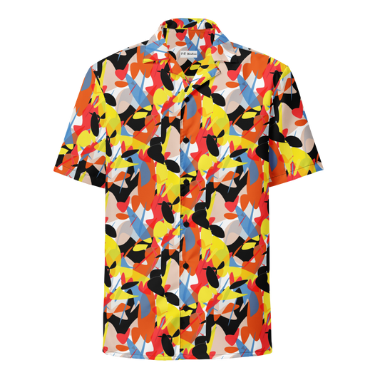 Unisex button shirt (Abstract Ovals)