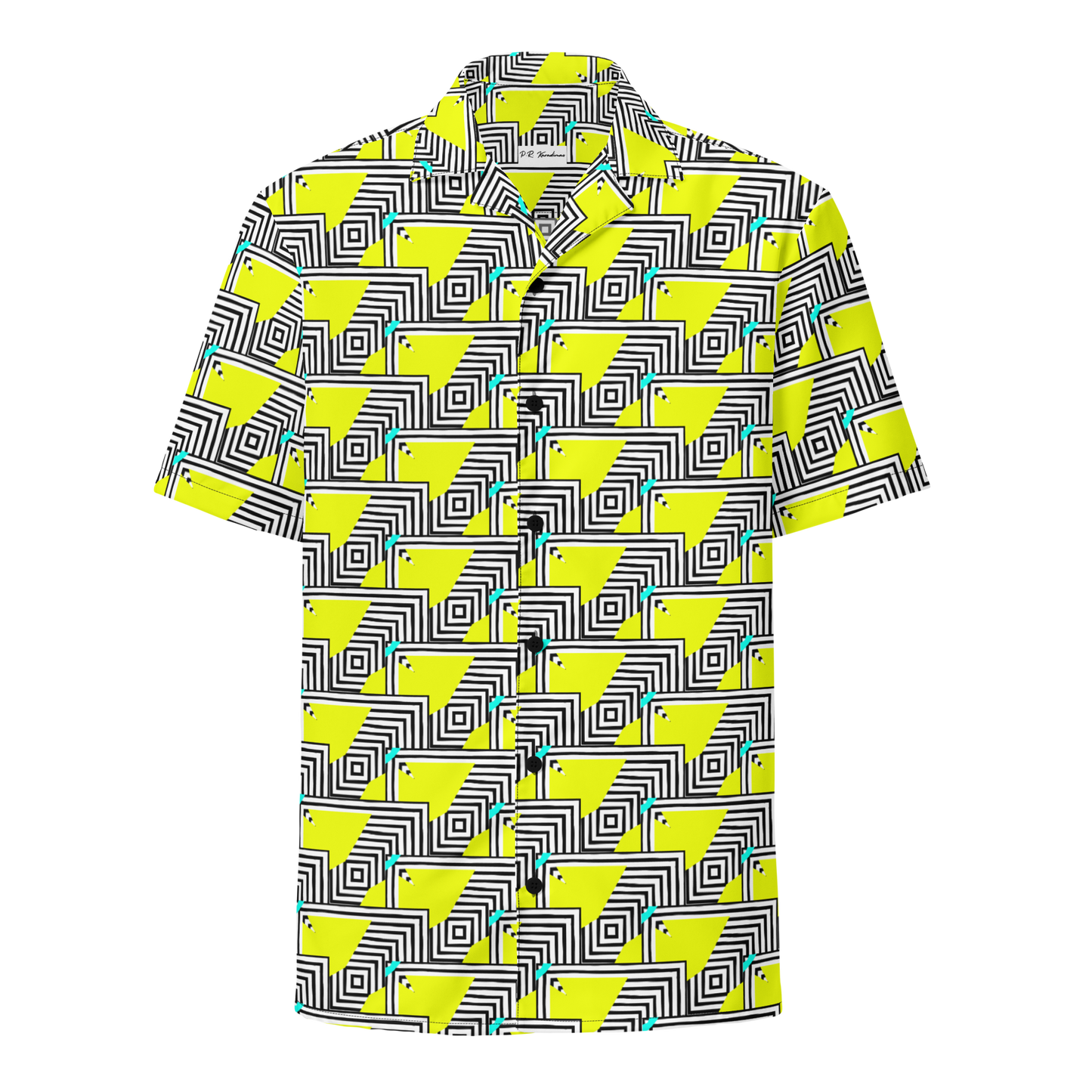 Unisex button shirt (Retro Yellow)