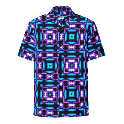 Unisex button shirt (Neon Purple & Blue)