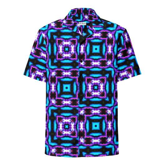 Unisex button shirt (Neon Purple & Blue)