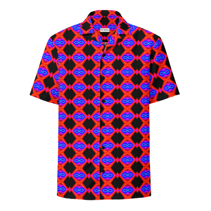 Unisex button shirt (Neon Honeycomb)