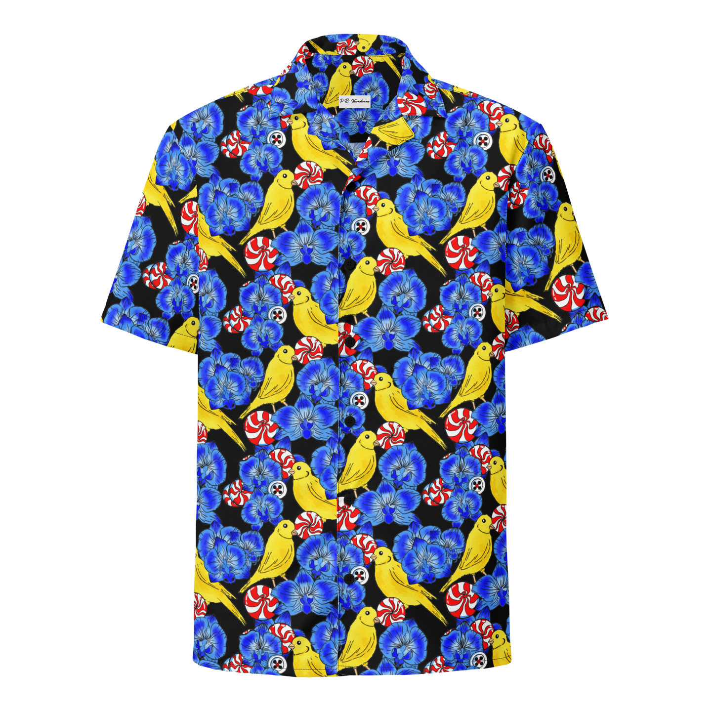 Unisex button shirt (Canaries & Orchids)