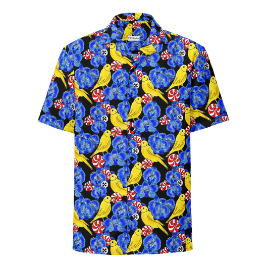 Unisex button shirt (Canaries & Orchids)